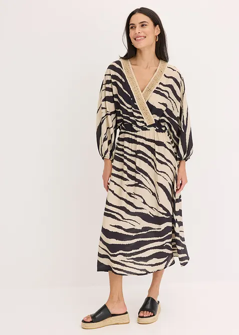 Midi jurk van soepele viscose, bonprix