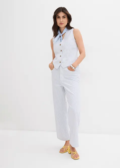 Wide leg jeans high waist, cropped, bonprix