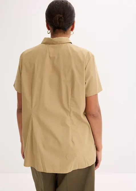 Popeline blouse met korte mouwen, bonprix