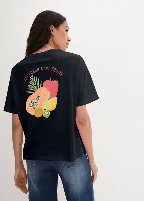 Oversized shirt met print achter, bonprix