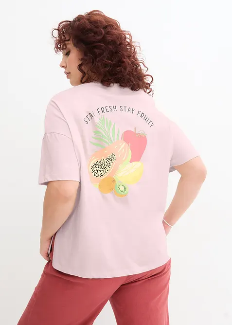 Oversized shirt met print achter, bonprix