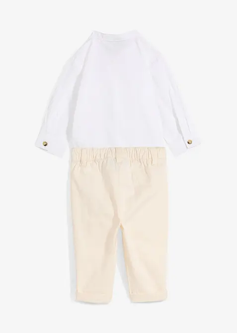 Body overhemd en chino (2-dlg. set) van puur katoen, bonprix