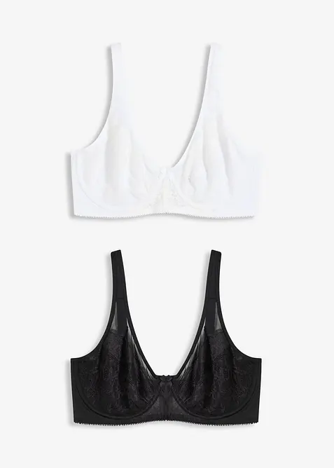 Minimizer bh met gewatteerde bandjes (set van 2), bonprix