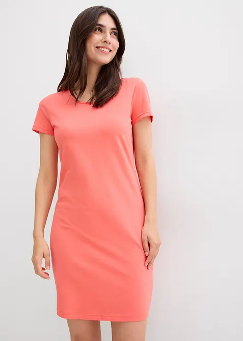 Jersey jurk met biologisch katoen en stretch, bonprix