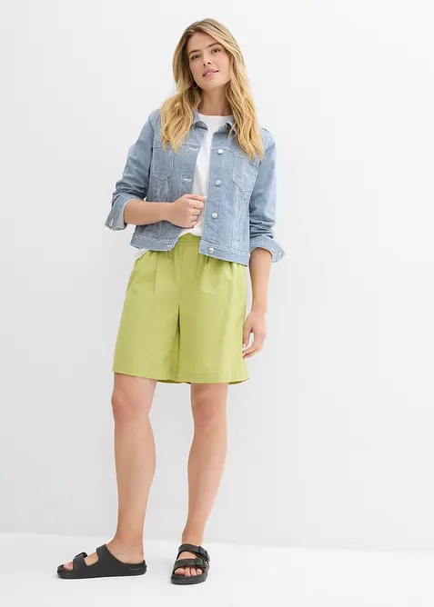 Bermuda van een linnen-katoenmix, bonprix