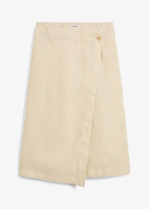 Wikkelrok van puur linnen, bonprix