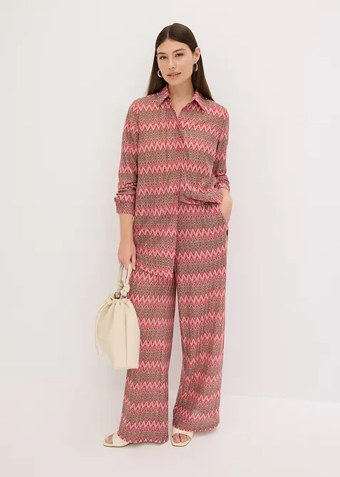 Lange blouse in gehaakte look, bonprix