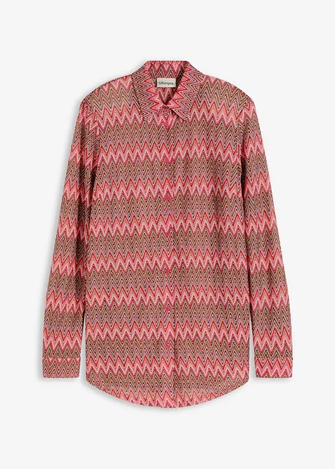 Lange blouse in gehaakte look, bonprix