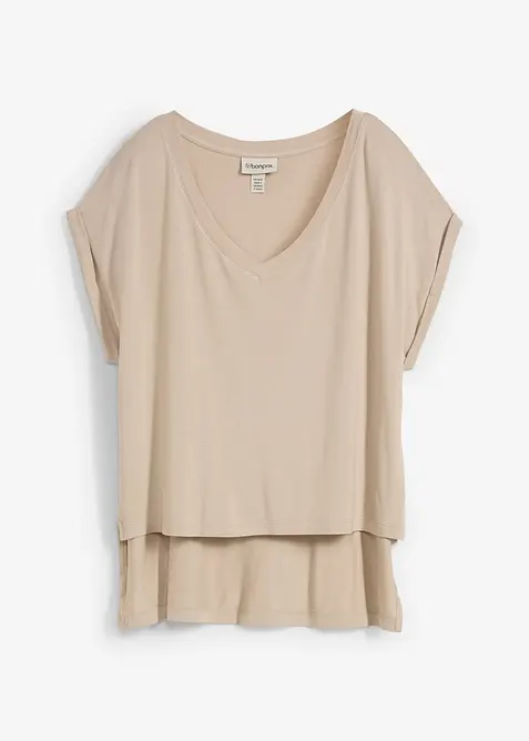 Oversized shirt van soepele viscosemix, bonprix