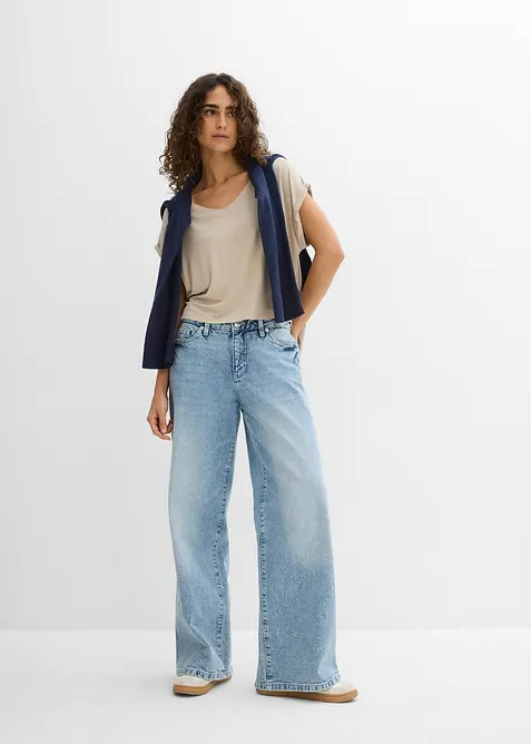 Oversized shirt van soepele viscosemix, bonprix