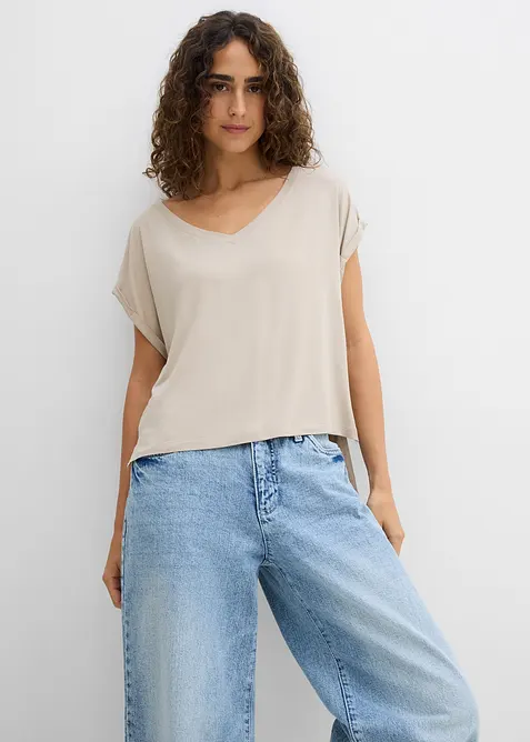Oversized shirt van soepele viscosemix, bonprix