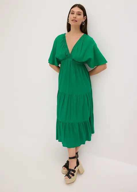 Midi jurk van soepele viscose, bonprix