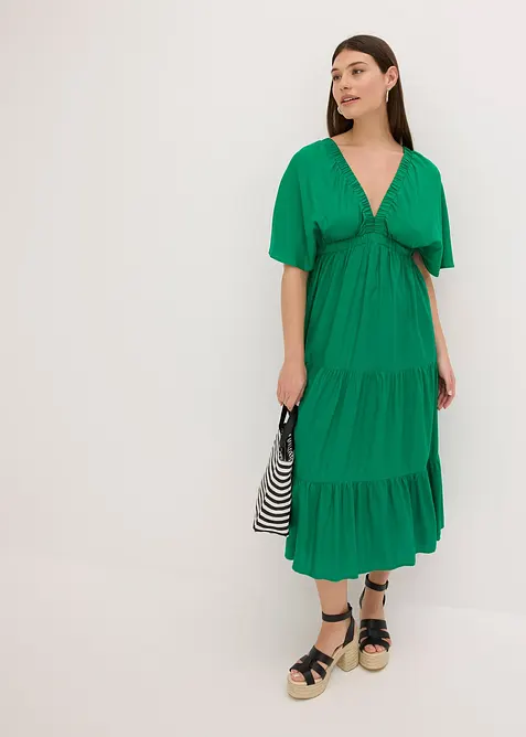 Midi jurk van soepele viscose, bonprix