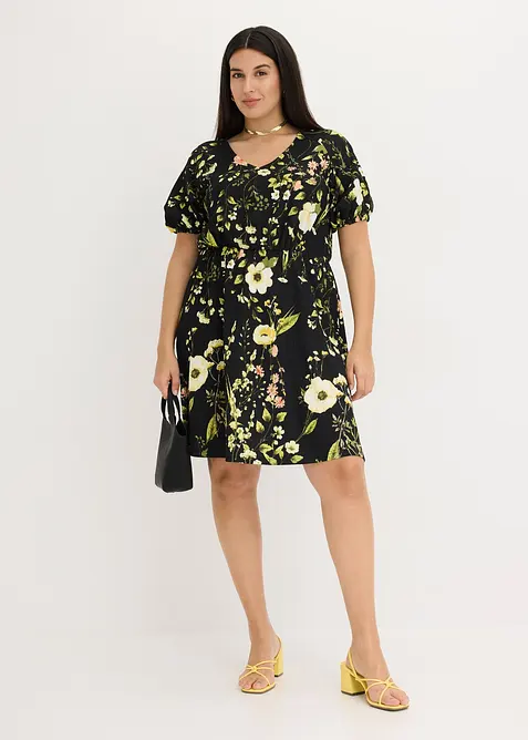 Jurk met pofmouwen, bonprix