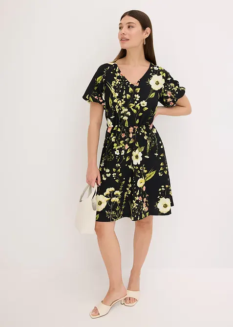 Jurk met pofmouwen, bonprix