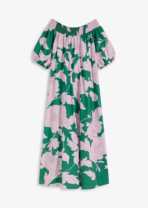 Gedessineerde Carmen jurk van puur katoen, bonprix