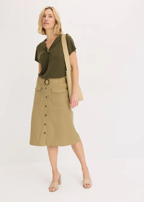 Shirt met een decoratieve ring, bonprix