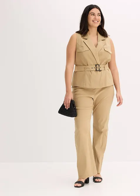 Gilet met riem, bonprix