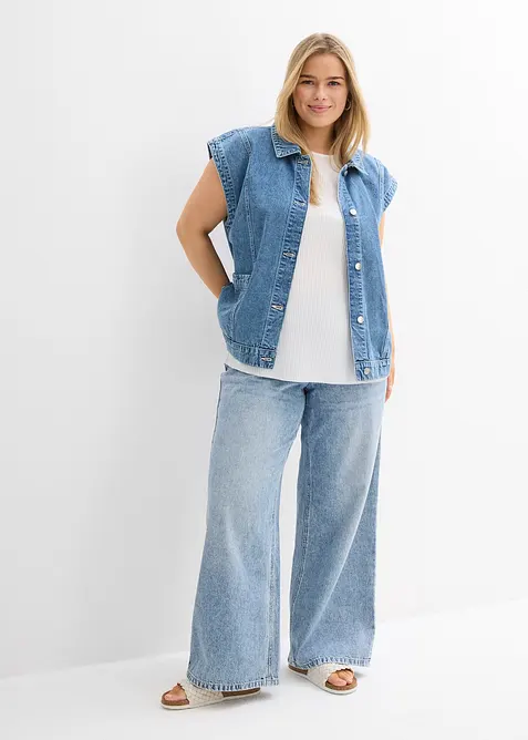 Blousetop met gerecycled polyester, bonprix