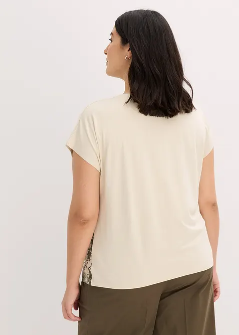 Shirt met een rand van kant en een paisley motief, bonprix