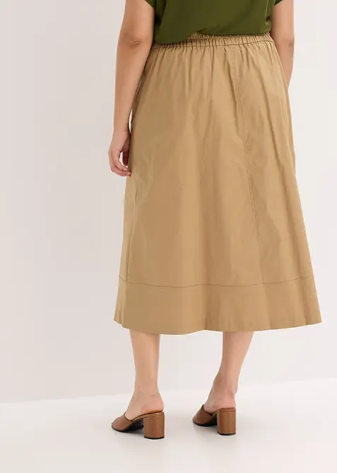 Midi rok van puur katoen, bonprix