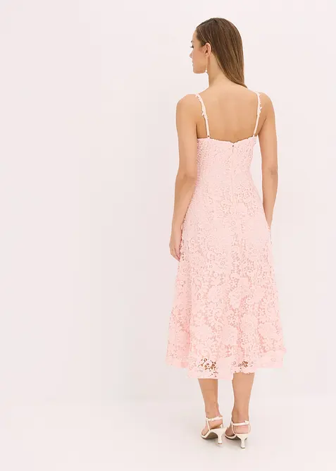 Kanten jurk met decoratieve bandjes, bonprix