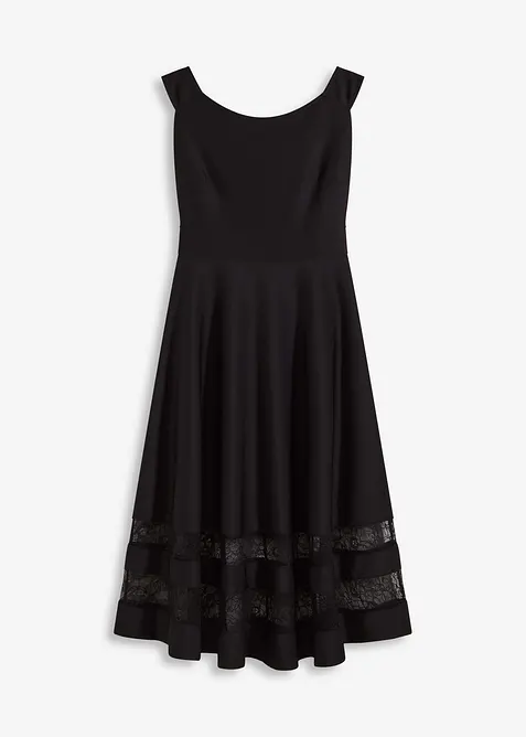 Carmen jurk met kant en riem, bonprix