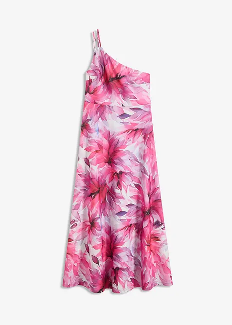 One shoulder jurk van gestructureerde crêpe, bonprix