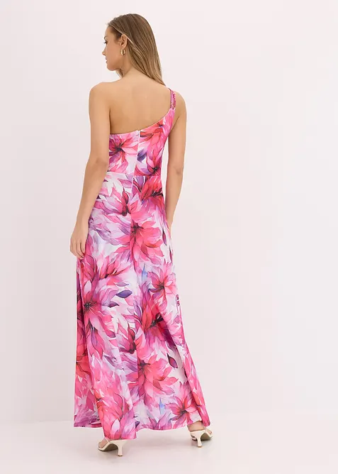 One shoulder jurk van gestructureerde crêpe, bonprix