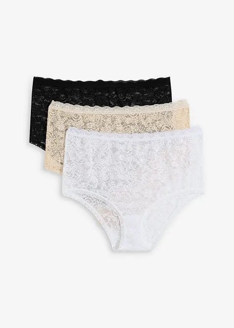 Tailleslip van kant (set van 3), bonprix