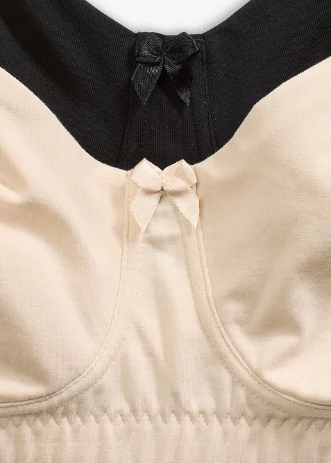 Niet-gevulde T-shirt bh met beugels en biologisch katoen (set van 2), bonprix