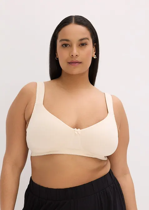 Niet-gevulde T-shirt bh met beugels en biologisch katoen (set van 2), bonprix