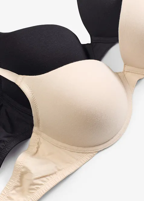 Push up bh met katoen, met beugels (set van 2), bonprix