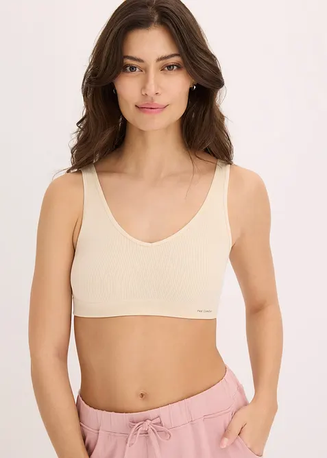 Feel Comfort seamless bralette, geribd, bonprix
