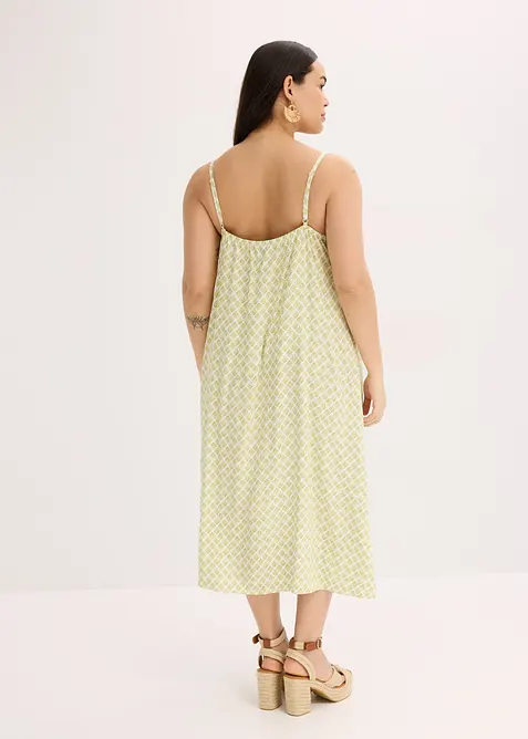 Midi jurk met ruches, bonprix