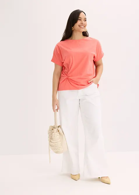 T-shirt met een knoopdetail, bonprix