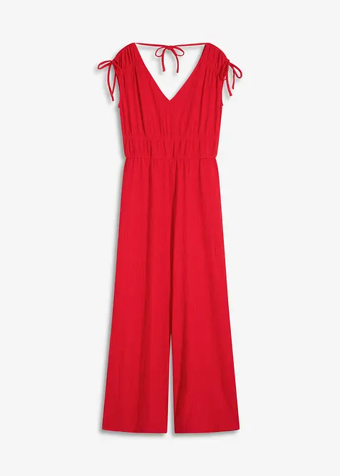 Jumpsuit van gestructureerde crêpe, bonprix