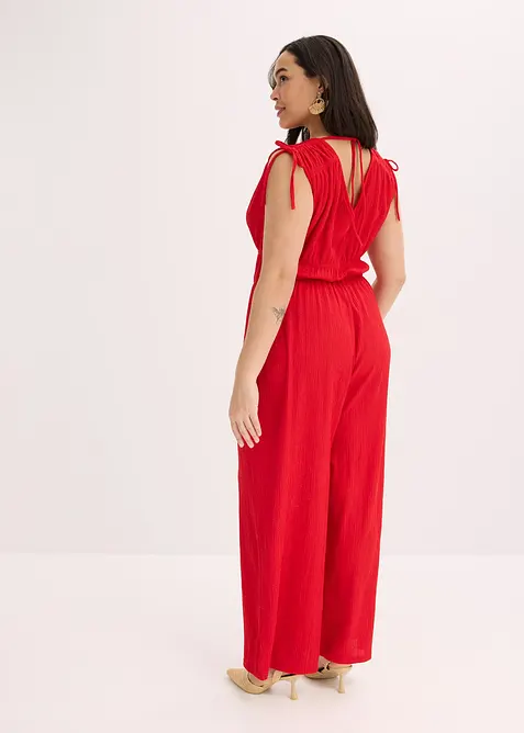 Jumpsuit van gestructureerde crêpe, bonprix