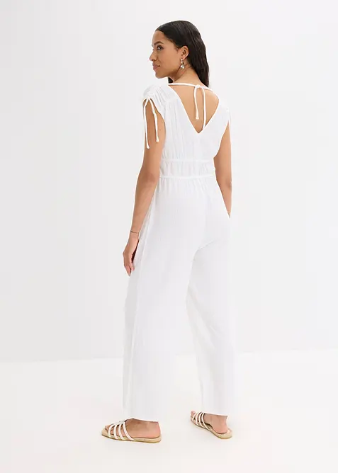 Jumpsuit van gestructureerde crêpe, bonprix