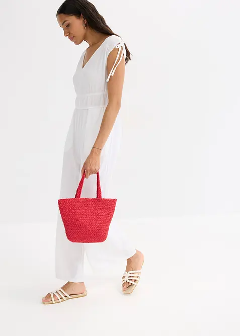 Jumpsuit van gestructureerde crêpe, bonprix