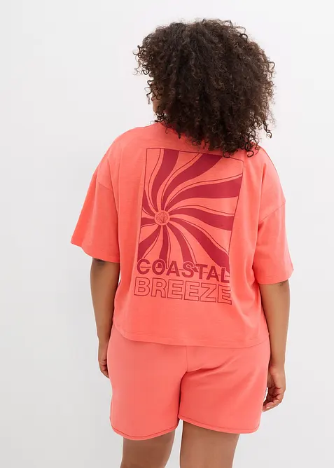 Oversized T-shirt van biologisch katoen, bonprix