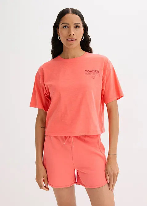 Oversized T-shirt van biologisch katoen, bonprix