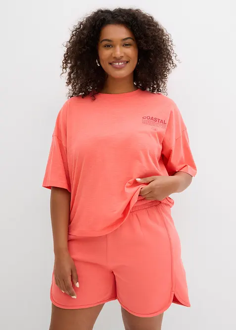 Oversized T-shirt van biologisch katoen, bonprix