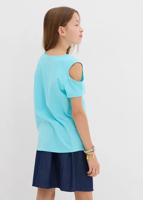 Cold shoulder shirt van biologisch katoen, bonprix