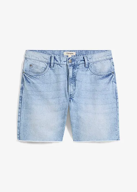 Jeans short met open boorden, relaxed fit, bonprix