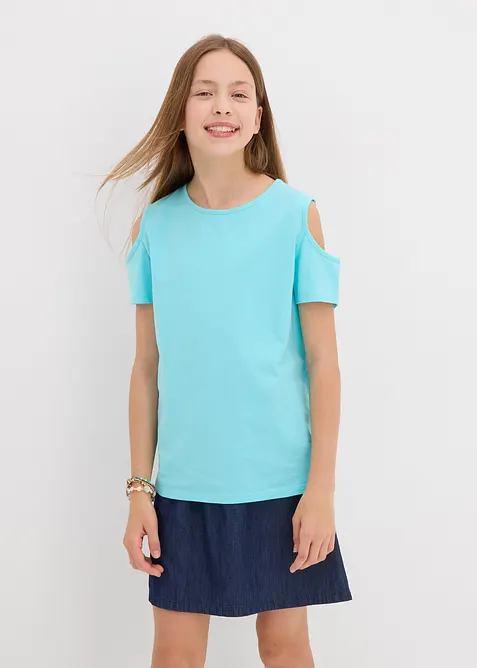 Cold shoulder shirt van biologisch katoen, bonprix