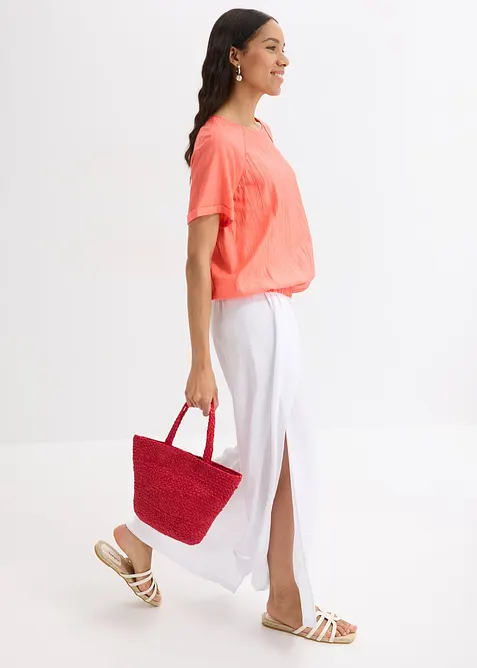 Blouse met korte mouwen van zachte viscose, bonprix