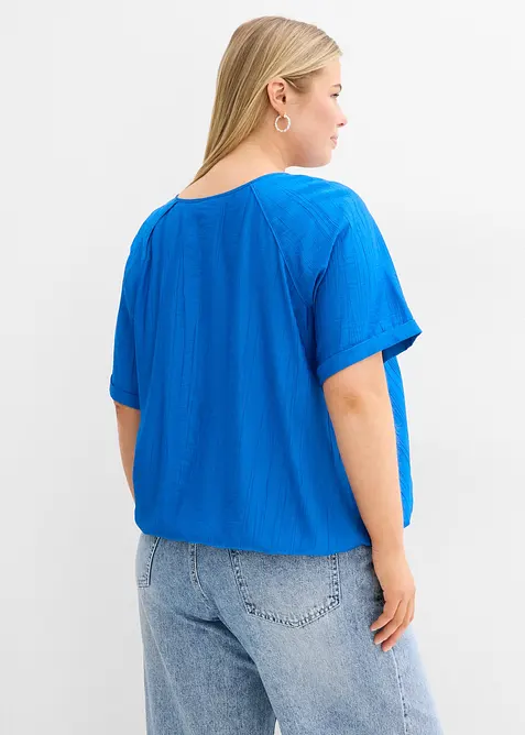 Blouse met korte mouwen van zachte viscose, bonprix