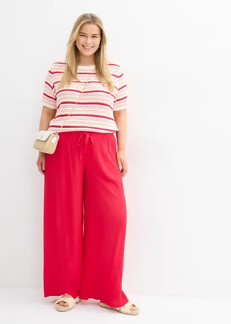 Wijde broek van soepele viscose, bonprix