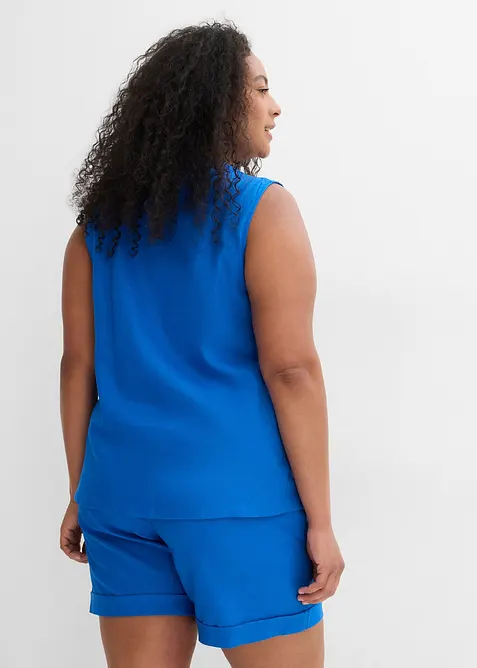 Blousetop in een luchtige linnenmix, bonprix